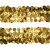 Тесьма с пайетками D16, шир. 30 мм/уп. 25+/-1 м, цвет золото - купить в Череповце. Цена: 1 087.39 руб.
