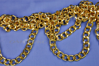 Цепь металл декоративная №11 (17*13) золото (10+/-1 м)  - купить в Череповце. Цена: 1 341.87 руб.