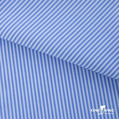 Ткань сорочечная Полоска Кенди, 115 г/м2, 58% пэ,42% хл, шир.150 см, цв.2-голубой, (арт.110) - купить в Череповце. Цена 306.69 руб.