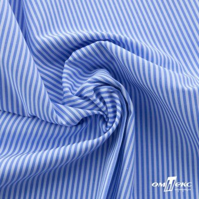 Ткань сорочечная Полоска Кенди, 115 г/м2, 58% пэ,42% хл, шир.150 см, цв.2-голубой, (арт.110) - купить в Череповце. Цена 306.69 руб.
