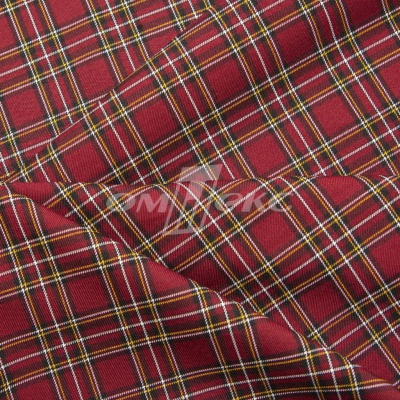 Ткань костюмная клетка 24379 2012, 230 гр/м2, шир.150см, цвет бордовый/бел/жел - купить в Череповце. Цена 539.74 руб.