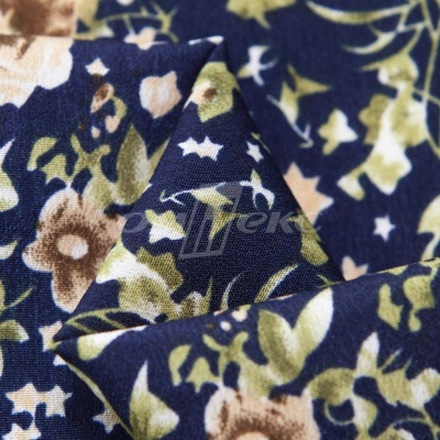 Плательная ткань "Фламенко" 1.1, 80 гр/м2, шир.150 см, принт растительный - купить в Череповце. Цена 241.49 руб.