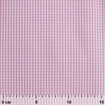 Ткань сорочечная Клетка Виши, 115 г/м2, 58% пэ,42% хл, шир.150 см, цв.1-розовый, (арт.111) - купить в Череповце. Цена 306.69 руб.