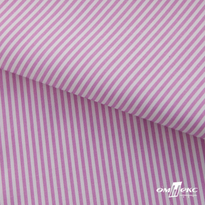 Ткань сорочечная Полоска Кенди, 115 г/м2, 58% пэ,42% хл, шир.150 см, цв.1-розовый, (арт.110) - купить в Череповце. Цена 306.69 руб.