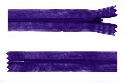 Молния потайная Т3 866, 50 см, капрон, цвет фиолетовый - купить в Череповце. Цена: 8.62 руб.