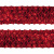 Тесьма с пайетками 3, шир. 35 мм/уп. 25+/-1 м, цвет красный - купить в Череповце. Цена: 1 308.30 руб.