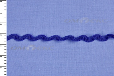Тесьма плетеная "Вьюнчик"/синий - купить в Череповце. Цена: 40.72 руб.
