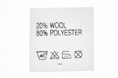 Состав и уход 20% wool 80% poliester - купить в Череповце. Цена: 64.21 руб.