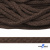 Шнур плетеный d-6 мм, 70% хлопок 30% полиэстер, уп.90+/-1 м, цв.1073-т.коричневый - купить в Череповце. Цена: 594 руб.