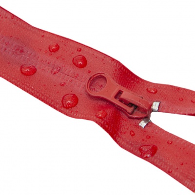 Молния водонепроницаемая PVC Т-7, 20 см, неразъемная, цвет (820)-красный - купить в Череповце. Цена: 21.56 руб.