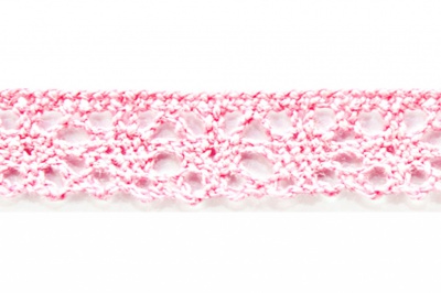 Тесьма кружевная 0621-1607, шир. 15 мм/уп. 20+/-1 м, цвет 096-розовый - купить в Череповце. Цена: 302.42 руб.
