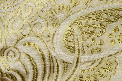 Ткань костюмная жаккард №5, 140 гр/м2, шир.150см, цвет золото - купить в Череповце. Цена 383.29 руб.