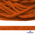 Шнур плетеный d-6 мм, 70% хлопок 30% полиэстер, уп.90+/-1 м, цв.1066-апельсин - купить в Череповце. Цена: 588 руб.