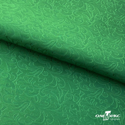 Ткань жаккард королевский, 100% полиэстр 180 г/м 2, шир.150 см, цв-зеленый - купить в Череповце. Цена 293.39 руб.