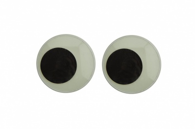 Глазки для игрушек, круглые, с бегающими зрачками, 40 мм/упак.20+/-2 шт, цв. -черно-белые - купить в Череповце. Цена: 158.73 руб.