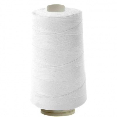Швейные нитки (армированные) 28S/2, нам. 2 500 м, цвет белый - купить в Череповце. Цена: 148.95 руб.