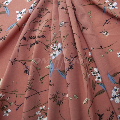 Плательная ткань "Фламенко" 2.1, 80 гр/м2, шир.150 см, принт растительный - купить в Череповце. Цена 311.05 руб.