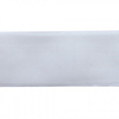Лента бархатная нейлон, шир.25 мм, (упак. 45,7м), цв.01-белый - купить в Череповце. Цена: 981.09 руб.