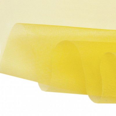 Фатин жесткий 16-68, 22 гр/м2, шир.180см, цвет жёлтый - купить в Череповце. Цена 89.29 руб.