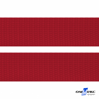 Красный- цв.171 -Текстильная лента-стропа 550 гр/м2 ,100% пэ шир.20 мм (боб.50+/-1 м) - купить в Череповце. Цена: 318.85 руб.