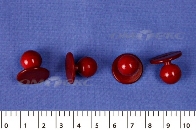 Пуговица поварская "Пукля", 10 мм, цвет красный - купить в Череповце. Цена: 2.28 руб.