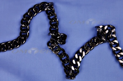 Цепь металл декоративная №9 (13,5*16,5) черная (10+/-1 м)  - купить в Череповце. Цена: 808.92 руб.