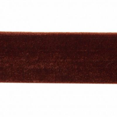 Лента бархатная нейлон, шир.25 мм, (упак. 45,7м), цв.120-шоколад - купить в Череповце. Цена: 981.09 руб.