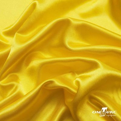 Поли креп-сатин 12-0643, 125 (+/-5) гр/м2, шир.150см, цвет жёлтый - купить в Череповце. Цена 155.57 руб.