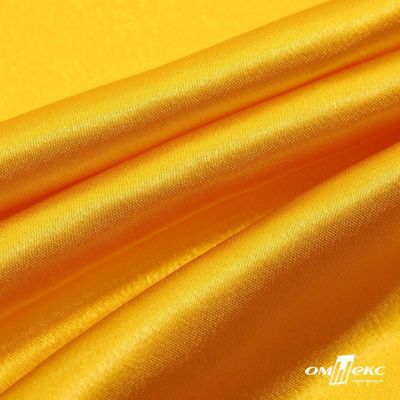 Поли креп-сатин 13-0859, 125 (+/-5) гр/м2, шир.150см, цвет жёлтый - купить в Череповце. Цена 155.57 руб.