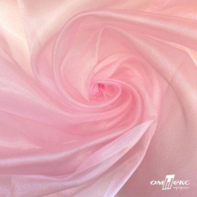 Ткань органза, 100% полиэстр, 28г/м2, шир. 150 см, цв. #47 розовая пудра - купить в Череповце. Цена 86.24 руб.