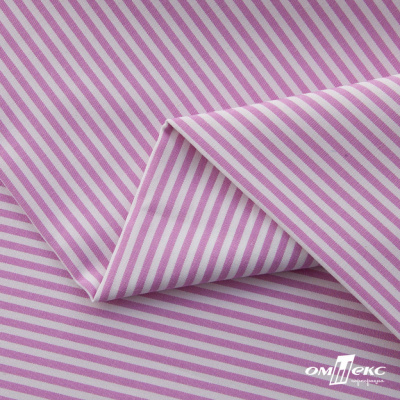 Ткань сорочечная Полоска Кенди, 115 г/м2, 58% пэ,42% хл, шир.150 см, цв.1-розовый, (арт.110) - купить в Череповце. Цена 309.82 руб.