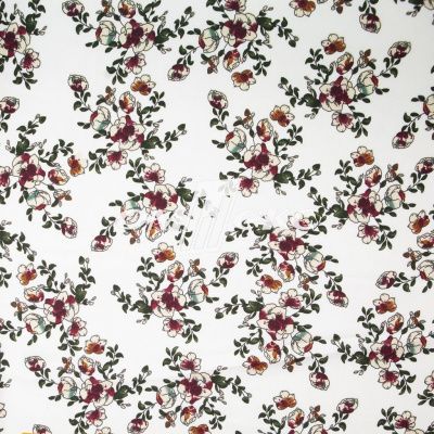 Плательная ткань "Фламенко" 23.1, 80 гр/м2, шир.150 см, принт растительный - купить в Череповце. Цена 264.56 руб.