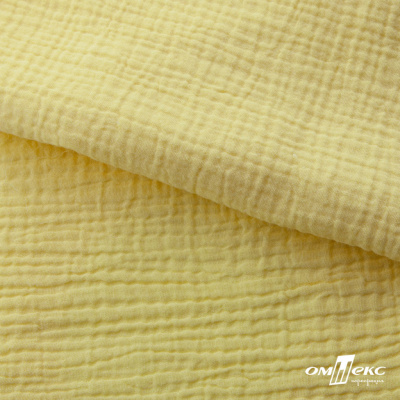 Ткань Муслин, 100% хлопок, 125 гр/м2, шир. 135 см (12-0824) цв.лимон нюд - купить в Череповце. Цена 337.25 руб.