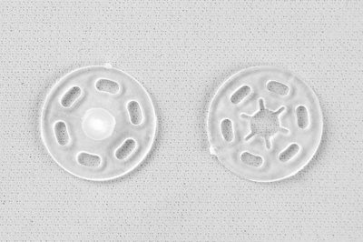 Кнопки пришивные пластиковые 15 мм, блистер 24шт, цв.-прозрачные - купить в Череповце. Цена: 68.79 руб.