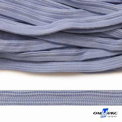 Шнур плетеный (плоский) d-12 мм, (уп.90+/-1м), 100% полиэстер, цв.259 - голубой - купить в Череповце. Цена: 8.62 руб.