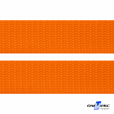 Оранжевый- цв.523 -Текстильная лента-стропа 550 гр/м2 ,100% пэ шир.20 мм (боб.50+/-1 м) - купить в Череповце. Цена: 318.85 руб.