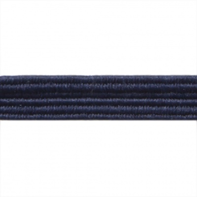Резиновые нити с текстильным покрытием, шир. 6 мм ( упак.30 м/уп), цв.- 117-т.синий - купить в Череповце. Цена: 152.05 руб.