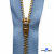 Молнии джинсовые металл т-5, 18 см латунь (YG), цв.-деним (231) - купить в Череповце. Цена: 22.80 руб.