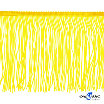 Бахрома для одежды (вискоза), шир.15 см, (упак.10 ярд), цв. 34 - жёлтый - купить в Череповце. Цена: 617.40 руб.