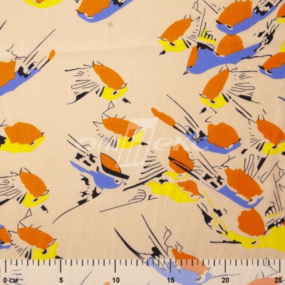 Плательная ткань "Софи" 14.1, 75 гр/м2, шир.150 см, принт птицы - купить в Череповце. Цена 241.49 руб.