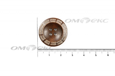 Пуговица деревянная круглая №53 (25мм) - купить в Череповце. Цена: 3.68 руб.