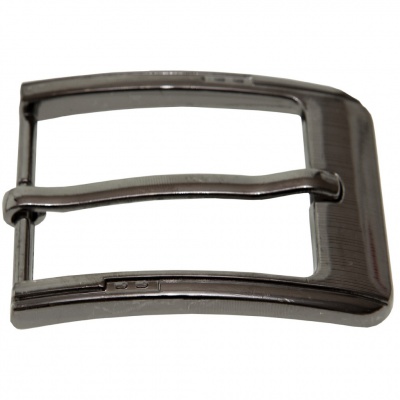 Пряжка металлическая для мужского ремня SC035#6 (шир.ремня 40 мм), цв.-тем.никель - купить в Череповце. Цена: 43.93 руб.
