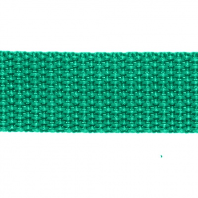Стропа текстильная, шир. 25 мм (в нам. 50+/-1 ярд), цвет яр.зелёный - купить в Череповце. Цена: 397.52 руб.