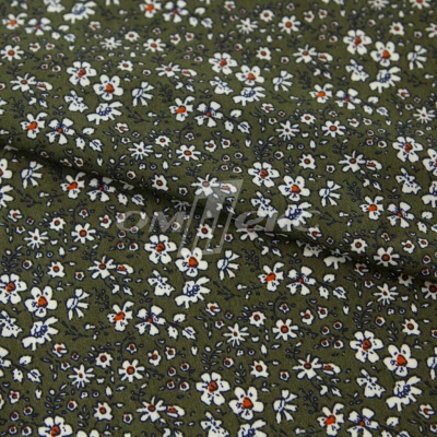 Плательная ткань "Фламенко" 11.2, 80 гр/м2, шир.150 см, принт растительный - купить в Череповце. Цена 259.21 руб.