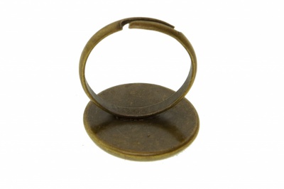 Заготовка для рукоделия металлическая фигурная для кольца 15мм - купить в Череповце. Цена: 7.44 руб.