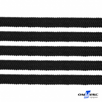 Лента эластичная вязанная (резинка) 4 мм (200+/-1 м) 400 гр/м2 черная бобина "ОМТЕКС" - купить в Череповце. Цена: 1.78 руб.