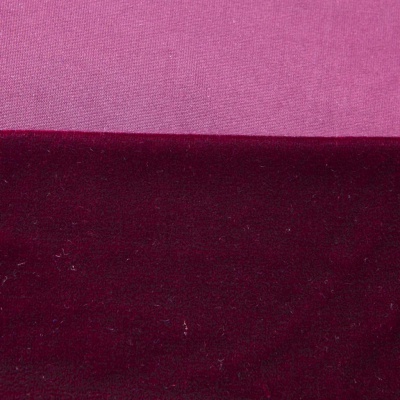 Бархат стрейч №2, 240 гр/м2, шир.160 см, (2,6 м/кг), цвет бордо - купить в Череповце. Цена 748.44 руб.