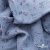 Ткань Муслин принт, 100% хлопок, 125 гр/м2, шир. 140 см, #2308 цв. 69 серо-голубой с цветком - купить в Череповце. Цена 413.11 руб.