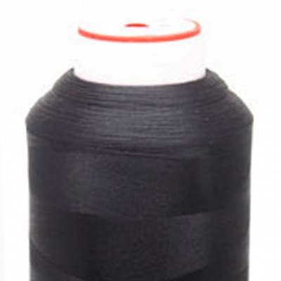Нитки текстурированные некручёные, намот. 5 000 м, цвет чёрный - купить в Череповце. Цена: 70.43 руб.