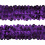 Тесьма с пайетками 12, шир. 30 мм/уп. 25+/-1 м, цвет фиолет - купить в Череповце. Цена: 1 098.48 руб.